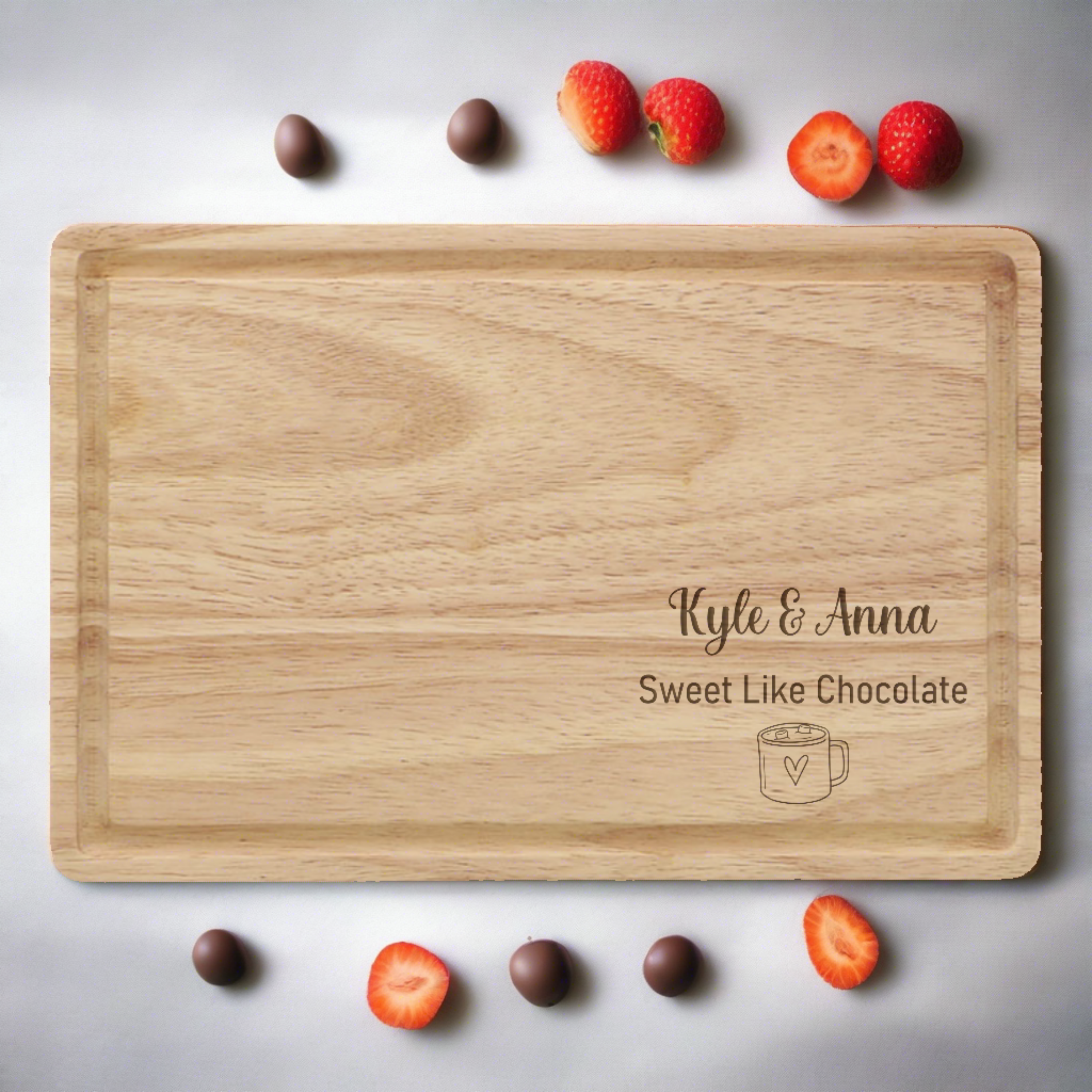Custom Chopping Board for Hot Chocolate Lovers