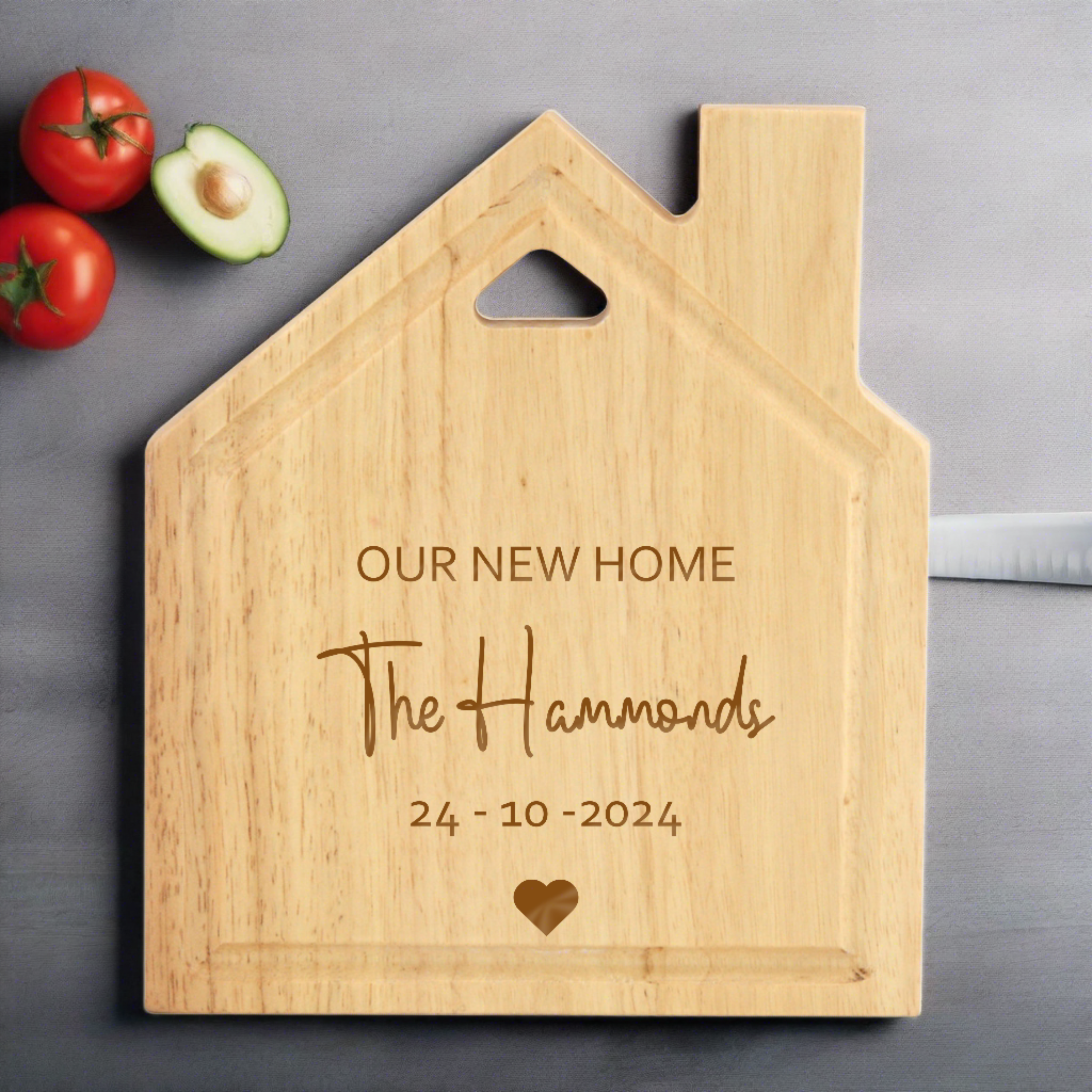 Add a personalized charm to your kitchen with our Custom House Chopping Board, a perfect blend of style and functionality.