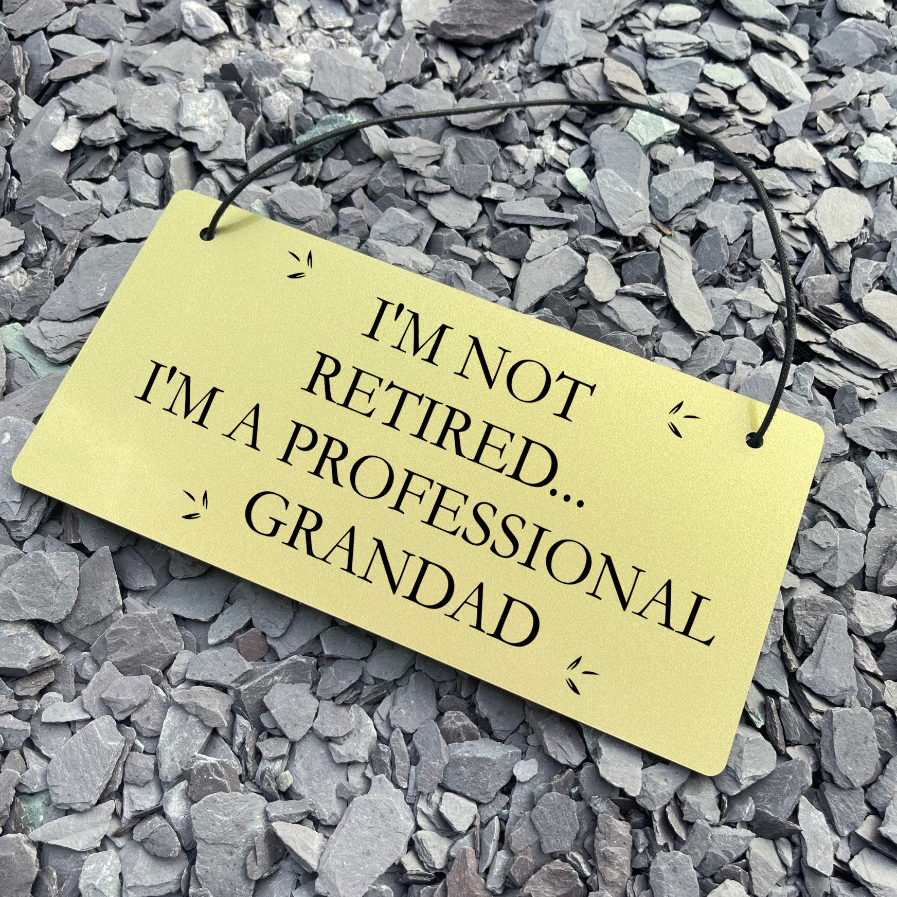 Personalised Engraved Sign for Grandads in Stunning Gold Color - Custom Acrylic Sign with Durable Engraving