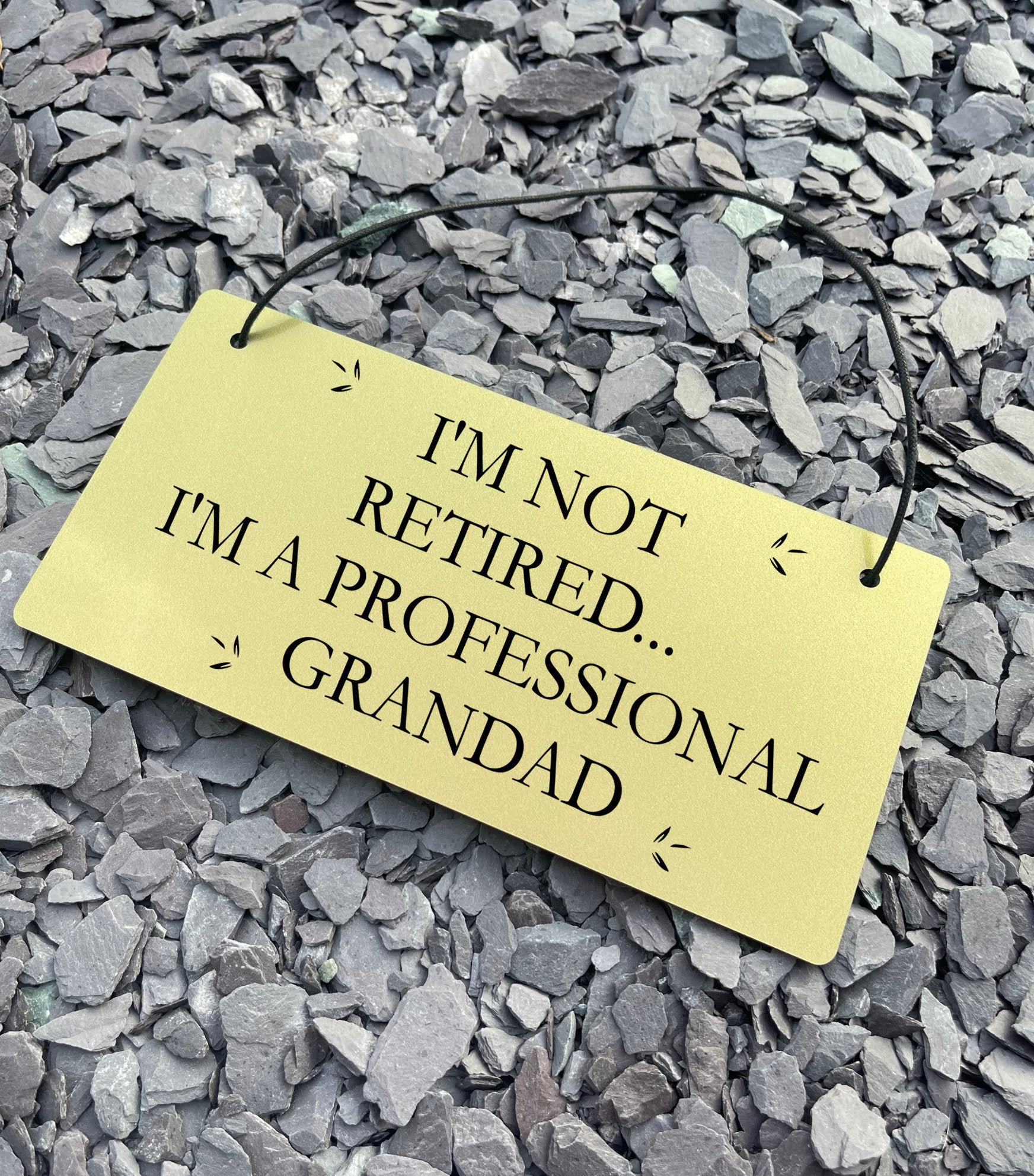 Personalised Engraved Sign for Grandads in Stunning Gold Color - Custom Acrylic Sign with Durable Engraving