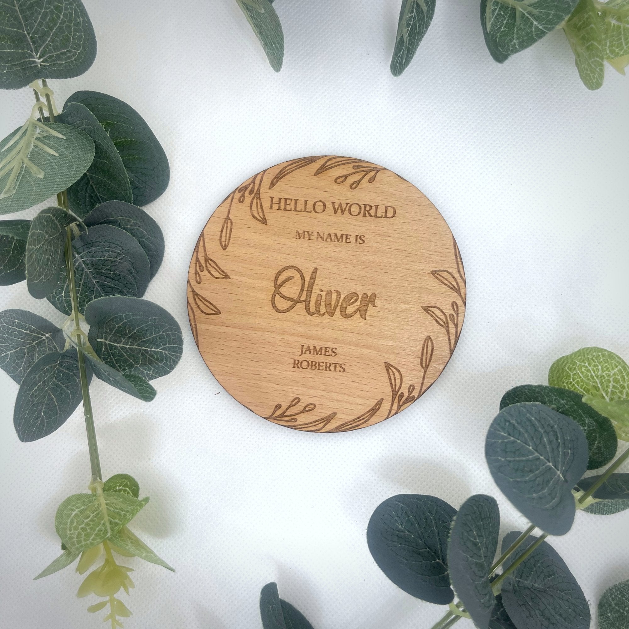 Personalised Baby Announcement Plaque - A timeless keepsake for your little one's arrival.