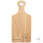 Personalised Daffodil Engraved Serving Board with a laser-engraved daffodil motif on premium wood, perfect for special occasions and personalized gifting.

