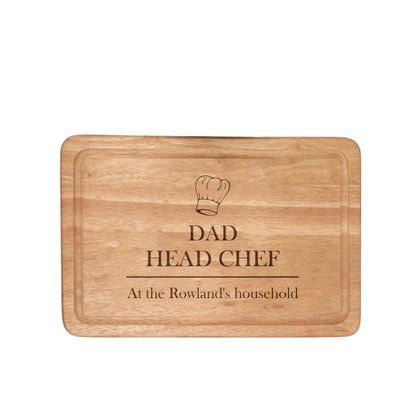 Elevate your kitchen with our 300mmX200mm Personalised Chopping Board. Crafted from premium Hevea Wood, this board features intricate laser-engraved customization, including up to 3 lines of text (20 characters each) and a charming chef hat detail. Ideal for special occasions or daily use. Hand-wash only. Order now for a unique, lasting addition to your culinary space!