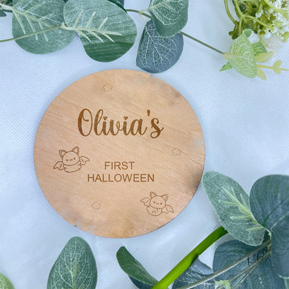 Personalised Baby's First Halloween Plaque
