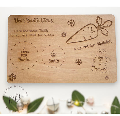 Personalised Christmas Eve board | Santa Plate | Tray | Father Christmas Treat