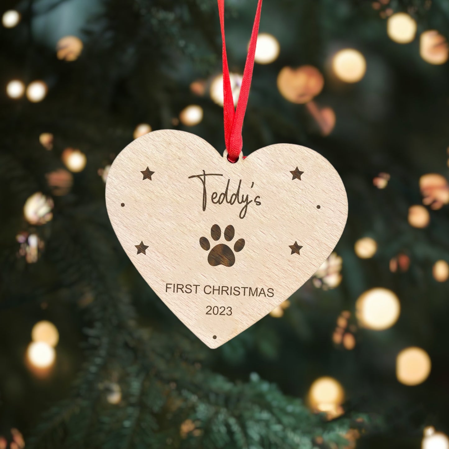 Personalised Dogs Christmas Bauble: Dogs First Christmas