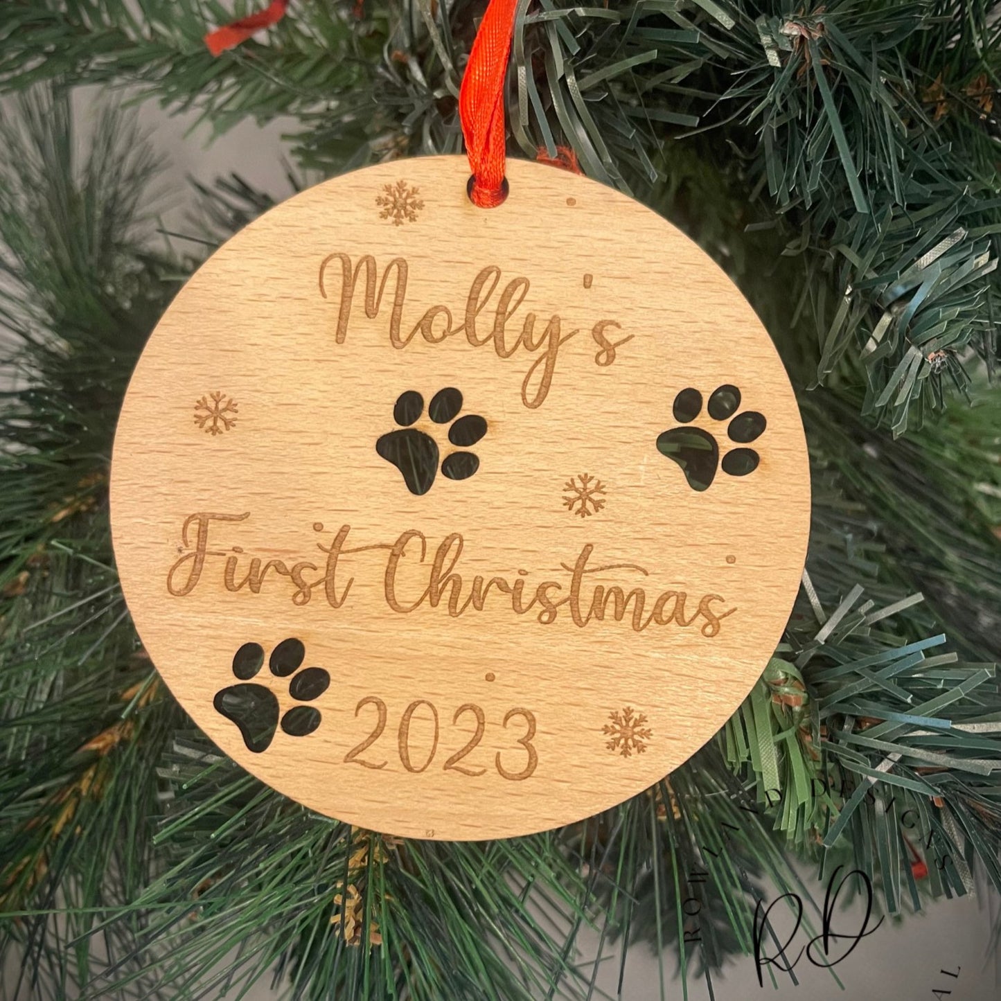 Personalised Pet Christmas Ornament - Pup's First Christmas Celebration