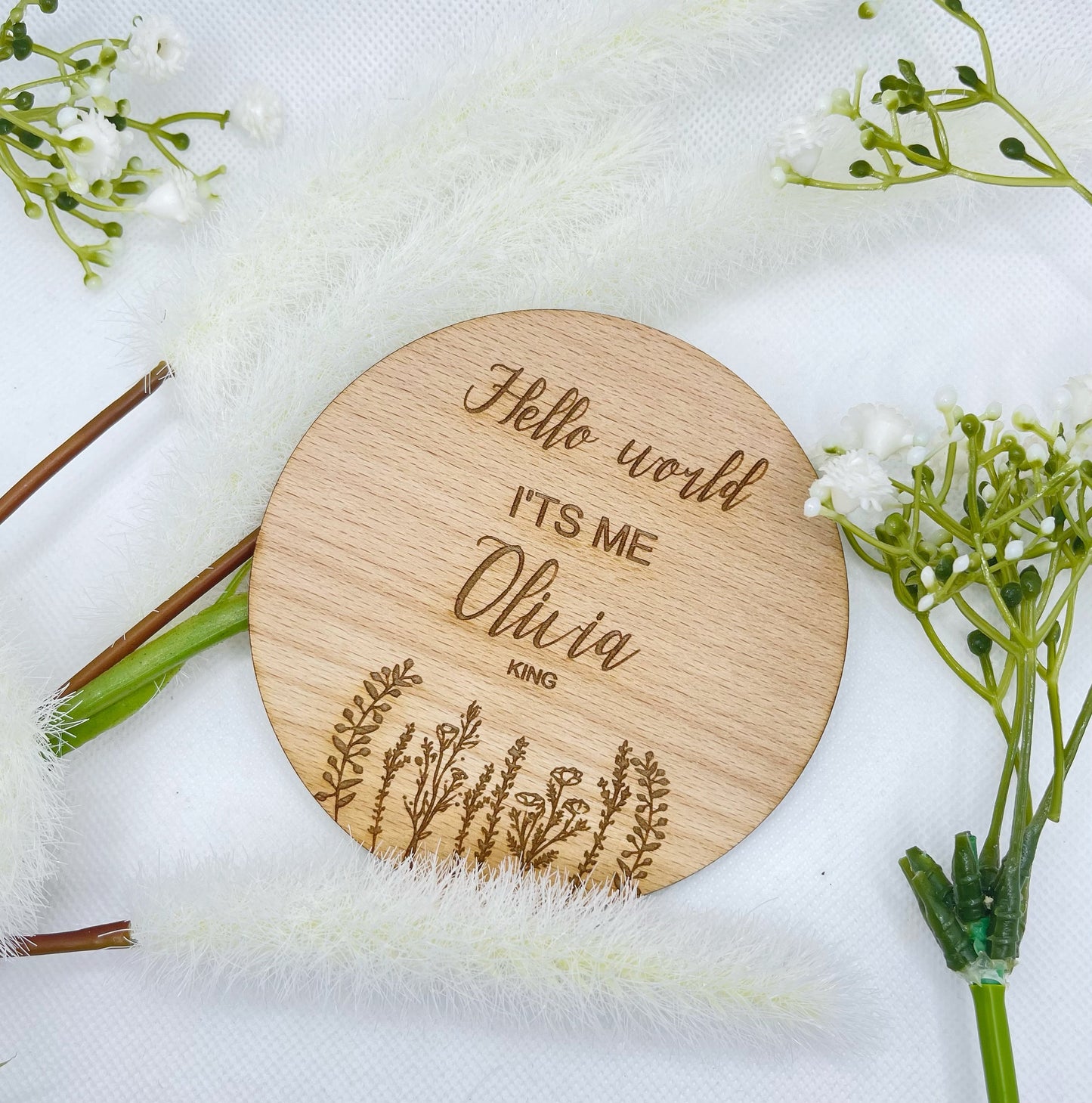 Personalised | Wooden Baby Birth Announcement Plaque
